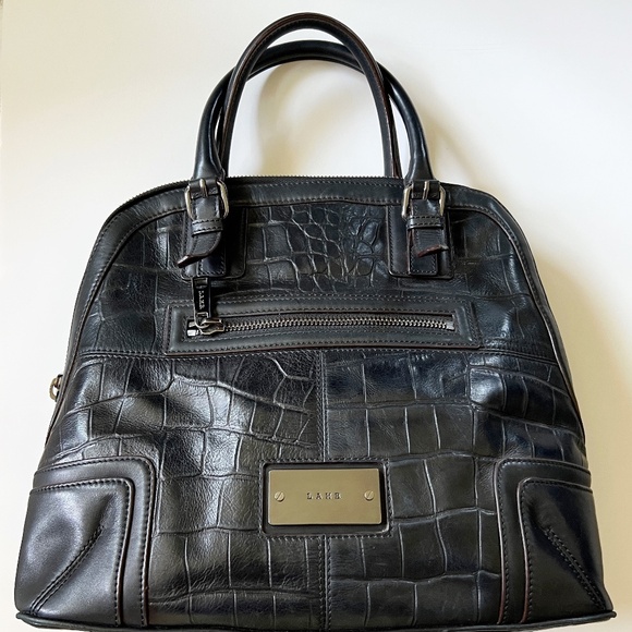L.A.M.B. By Gwen Stefani Hemingford Satchel Black Vintage - Picture 1 of 16